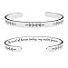 Yiyang Bridesmaid Gift Bridal Wedding Party Bangle Cuff Bracelet Inspirational Friendship Sister Engraved My Maid of Honor Today My Sister Forever