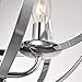LaLuLa Modern Orb Chandelier - Small Globe Chandelier for Foyer, 3 Light Chrome Pendant for Kitchen