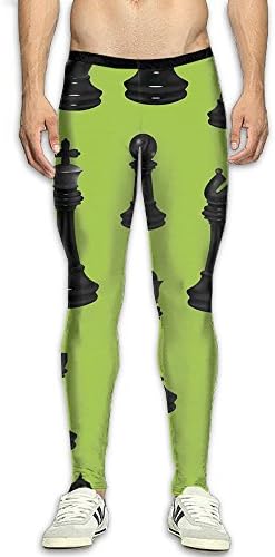 MSYGP Art Chess Compression Pants Men Colorful Tights Leggings Athletic Gym Tights For Men