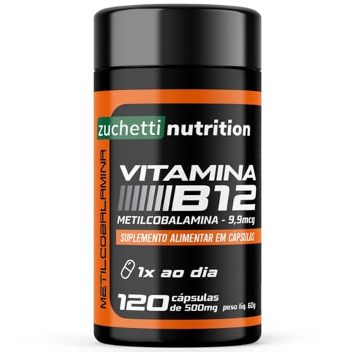 Vitamina b12 metilcobalamina 413% VD 9,9 mcg 120 capsulas Zuchetti nutrition uso 4 meses