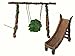 Fairy and Gnome Miniature Swing and Slide Set - A Fairy Garden Accessory