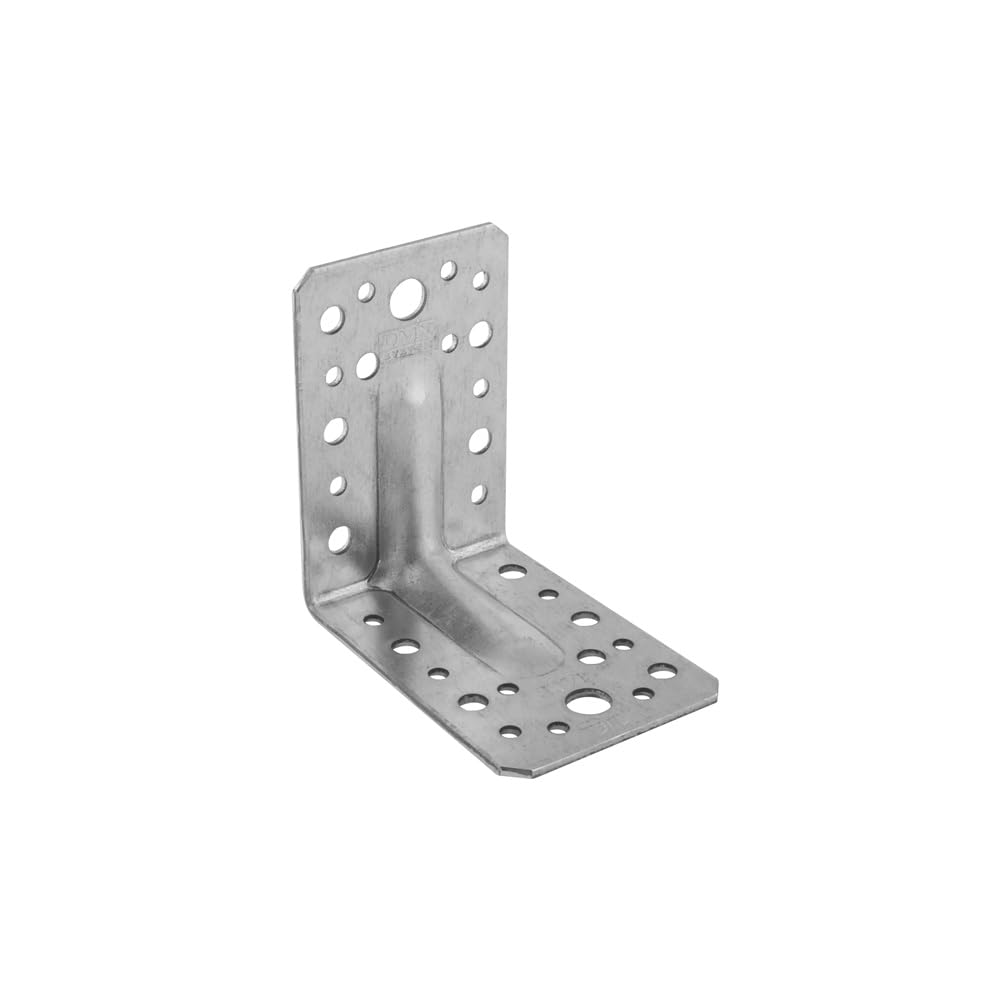 90mm x 90mm x 65mm Galvanised Heavy Duty with Reinforcment Angle Brackets for Wood 2.5mm Thick Timber Steel Zinc Plated Steel KP1 (Pack of 20) L12-K12ABC