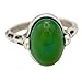 Mojo Hand Polished Antique Sterling Silver Plating Oval Stone Color Change Mood Ring MJ-RS050 (9)