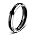 SOMEN TUNGSTEN 4mm 6mm 8mm Titanium Rings for Men Women Black Dome Two Tone Glossy High Polish Wedding Band Size 4-13.5
