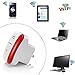 WiFi Extender Booster, URANT Mini N300 Repeater WiFi Range Extender Signal Amplifier Wireless Access Point/Repeater Supported 802.11b/g/n Integrated Antennas, RJ45 Port, WPS Button-2.4GHz