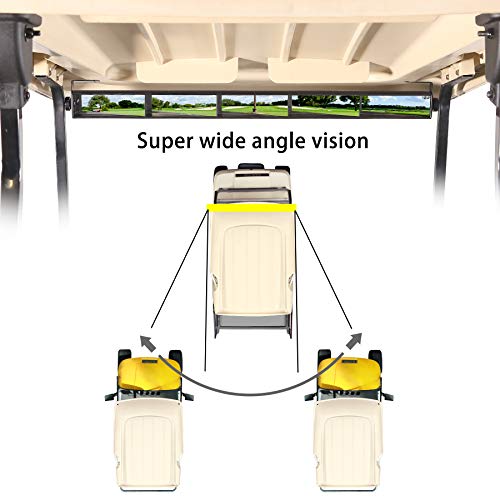 10L0L Golf Cart 5 Panel Mirror, Universal Golf Cart Mirrors Panoramic
