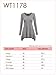 Made by Johnny MBJ Womens Long Sleeve Double Layer Tunic Top XL Black