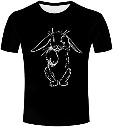 Survivcorner Fun Men Tee Shirts 3D Print Cute Bunny Rabbit Summer Casual Design 3D Printed Short Sleeve T Shirts Tees L