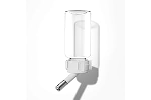 GENERIC Hamster Water Bottle for Glass Tanks & Wire Cages - Dual Ball-Bearing & Dual Silicone Gaskets Leakproof Design (2 Stainless Steel Balls) 4.06oz - Fits Hamsters/Mice Under 250g