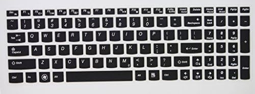 HYAIT 1Pcs Colorful Silicone Keyboard Protector Skin Cover for LENOVO IdeaPadY580,Y570/D,Y510/P,Z580,Z560,V570,U510,S500,U510,S510P,G585,G700,B580,B5400 SEMI-BLACK