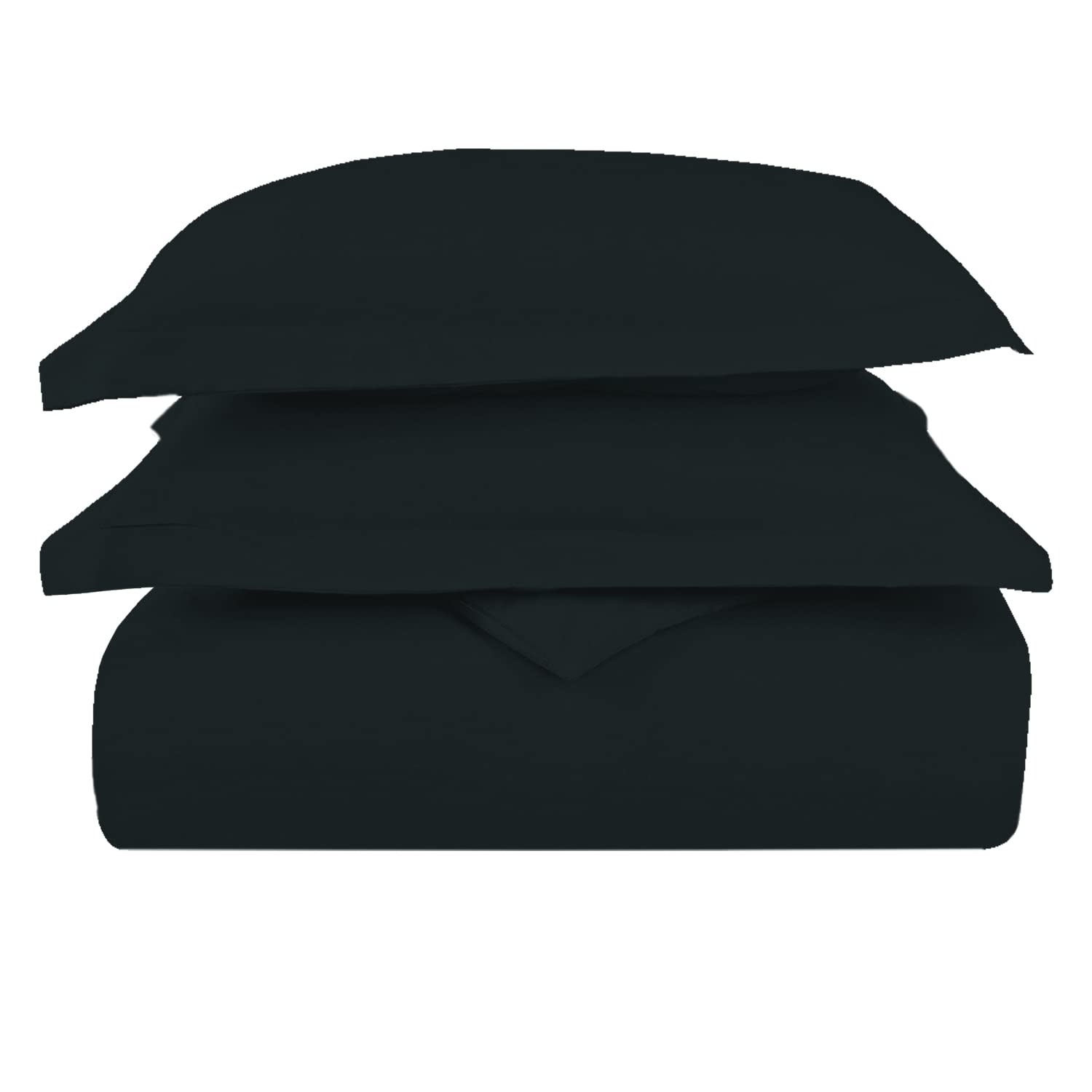 Pizuna Luxurious Cotton Duvet Cover Double Size Black, 1000 Thread Count 100% Long Staple Cotton Thick Duvet Cover Double 200x200cm, Sateen Quilt Cover with Button Closure — image 1