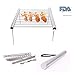 ROCKY DENTAL Portable Folding Grill, Outdoor Mini Grill net，Folding Compact Stainless Steel Charcoal Barbeque Grill for Outdoor Heating, Bonfire, Grill, Picnic, Campers, Backpacking, Survivalthumb 1
