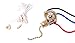 Gardner Bender GSW-39 Electrical Three-Speed Pull Chain Switch, DP3T, OFF-ON(A)-ON(B)-ON(A+B), 6 A/125V AC, 6 inch Wire Terminal,Brass