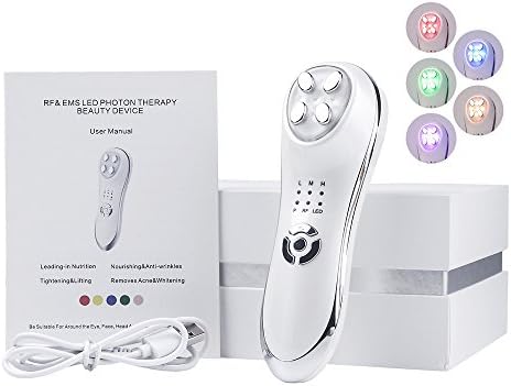 6 in 1 LED Photon Skin Rejuvenation Mesotherapy Electroporation Facial Beauty Machine with LED,EMS,RF Multi-function Radio Frequency Skin Care Face Lifting Tighten Eye Facial Care Device by leBilif