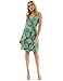 PattyBoutik Women V Neck Sleeveless Print Dress (Teal, Green and Yellow 19 X-Small)