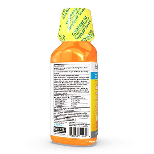 Basic Care Severe Daytime Cold & Flu, Maximum Strength Liquid Cold Medicine; Relieves Aches, Pain, Fever, Cough, Nasal Congestion, Sore Throat, Chest Congestion, 12 Fluid Ounces - Thumbnail 3