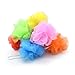 Mesh Pouf Bath Sponge with Loop - Mini Shower Loofahs,Long Lasting Bathing Exfoliator (Multi- Color,8 Pack)