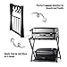 Tangkula Luggage Rack (Set of 2), Folding Metal Suitcase Luggage Stand, Double Tiers Luggage Holder with Shoe Shelf, Luggage Stand for Bedroom, Guest Room, Hotel (Black,2)