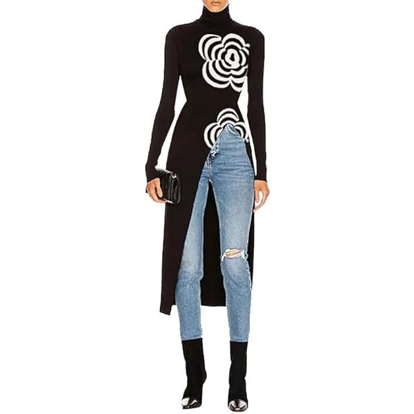 Shebote Y2k Womens Mesh Crochet Crop Top Long Sleeve Hollow