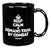 Funny Guy Mugs Keep Calm & Demand Trial By Combat Ceramic Coffee Mug, Black, 11-Ounce