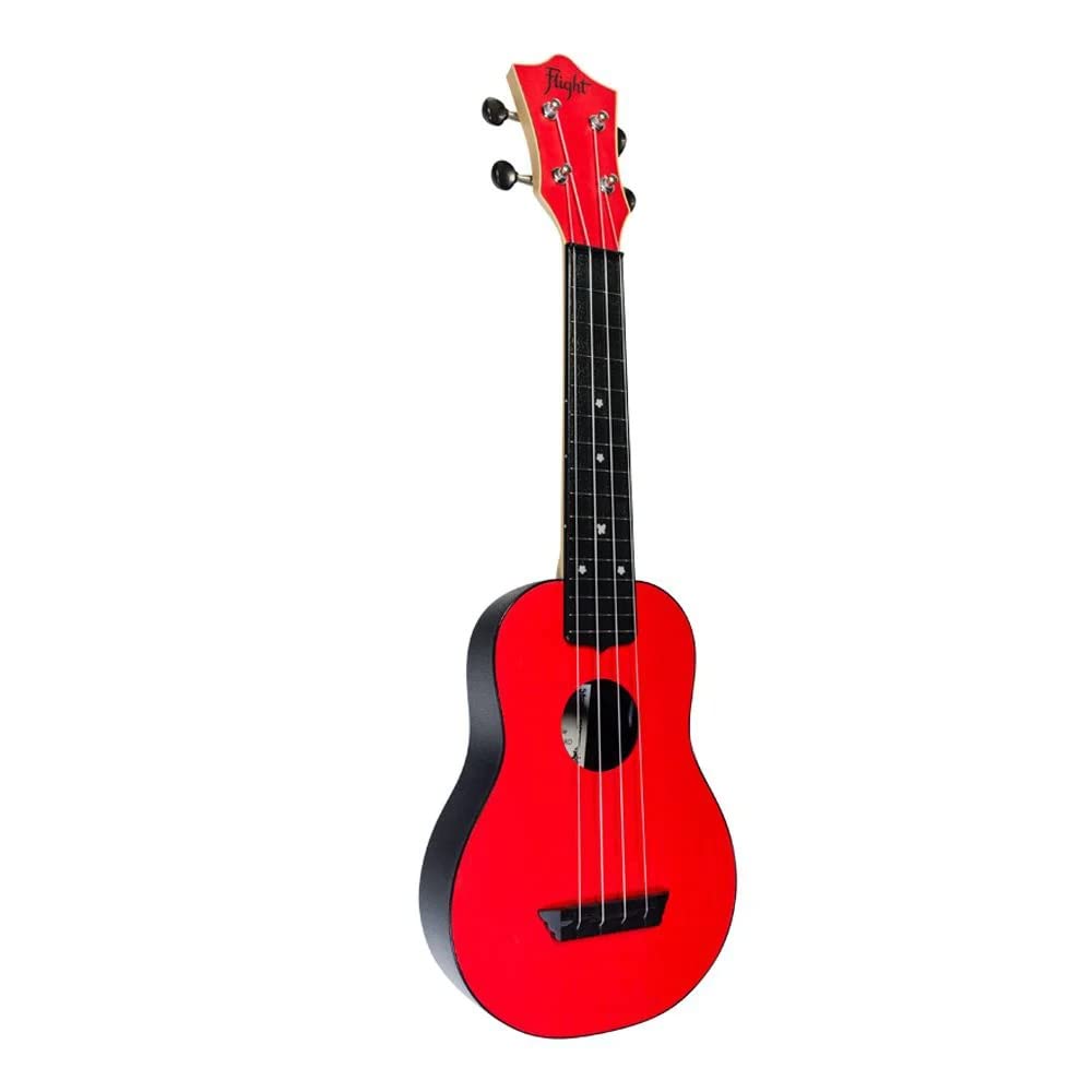 Flight Music Ukuleles TUS35 Red Travel Soprano Ukulele, Strong ABS plastic