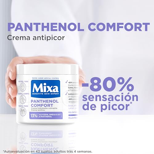 Crema Corporal Panthenol Comfort para pieles atópicas con 13% de [Glicerina + Pantenol]. Calma el picor. Apta para pieles sensibles y niños. 400 ml.