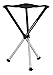 Walkstool - Comfort Model - Black and Silver - 3 Legged Folding Stool in Aluminium - Height 18