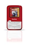 SanDisk Sansa Clip Zip 4GB MP3 Player, Red With Full-Color Display, MicroSDHC Card Slot and Stopwatch- SDMX22-004G-A57R (Discontinued by Manufacturer)