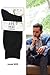 PETANI Mens Socks, 3 pack Rich European Dress Organic Cotton Socks Men Black (XL)