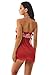 Womens Halter Babydoll Lingerie Set Plus Size(M,Red)
