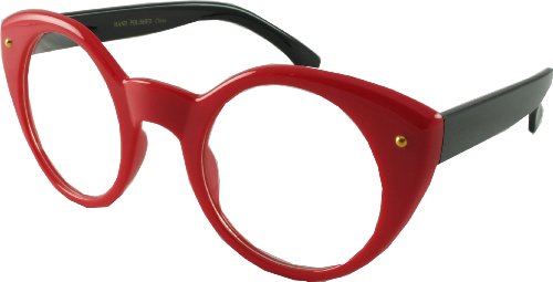Revive Eyewear Big Girls' 40's / 50's About Eve Retro Red Frame/ Black Lens Non Polarized Glasses 140