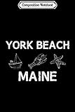 Composition Notebook: York Beach Maine Lobster Starfish Boat   Journal/Notebook Blank Lined Ruled 6x9 100 Pages