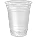 A World Of Deals 100 Sets 16 oz. Plastic CLEAR Cups with Flat Lids for Iced Coffee Bubble Boba Tea Smoothie