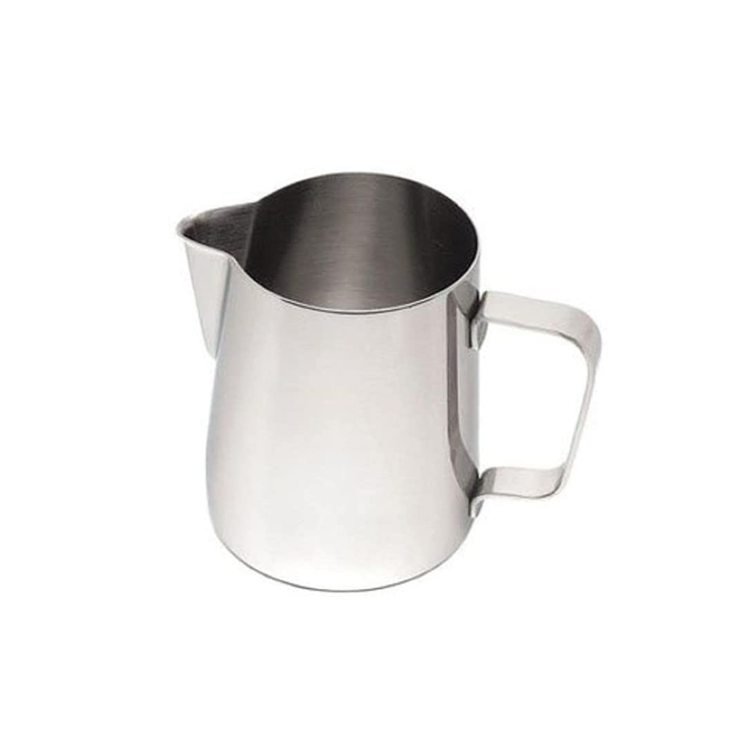 GenWare Stainless Steel Conical 12oz / 34 cl Milk Frothing Pitcher – Compact Barista Jug for Latte Art & Cafe Use