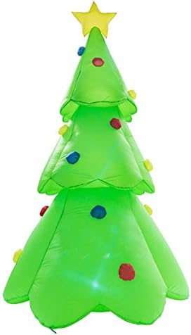 BuyHive 8.8ft Inflatable Christmas Tree Flash Lighted Yard Holiday Mall Airblown Decor