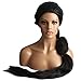 WeKen Black Hair Costume Wig with Extra Long Ponytail Straight Hair Synthetic