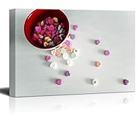 Framed Canvas Wall Art April Day Theme Design Canvas Prints Home Artwork Decoration for Living Room,Bedroom - 12x18 inches