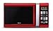 Bella 900-Watt Microwave Oven, 0.9 Cubic Feet, Red with Chrome