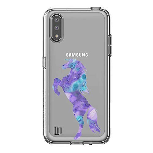 Cokitec Transparent Case for Samsung Galaxy A01 Ink Horse