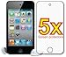 5x Apple iPod Touch 4th Generation Gen Premium Clear LCD Screen Protector Cover Guard Film, no cutting is required! Exact fit and satisfaction guaranteed!