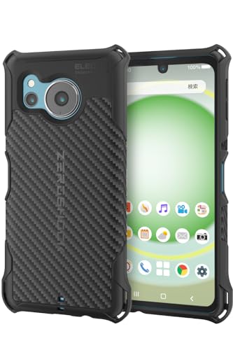 エレコム AQUOS sense8 SH-54D SHG11 ケース カバー 耐衝撃 衝撃吸収 ZEROSHOCK 四つ角ダンパー ハニカム構造 カメラ周り保護 グリップデザイン ブラック PMWS234ZEROGBK商品画像