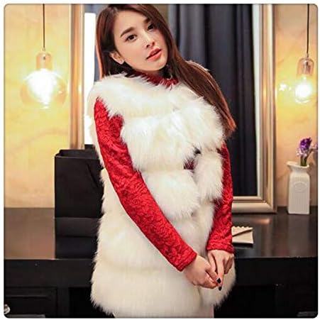 Female Fur Waistcoat Winter Warm Faux Fox Fur Vest Women High-Grade Coat