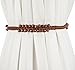 Women Bohemian Chain Wood Waist Belt With Dress and Sweater Knotted Decorated