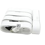 Five (5) Pack White 5 Foot Micro USB Data Charging Fast Rapid Cables for Samsung Galaxy S7 S6 Note 5 4 Compatible with Motorola LG HTC