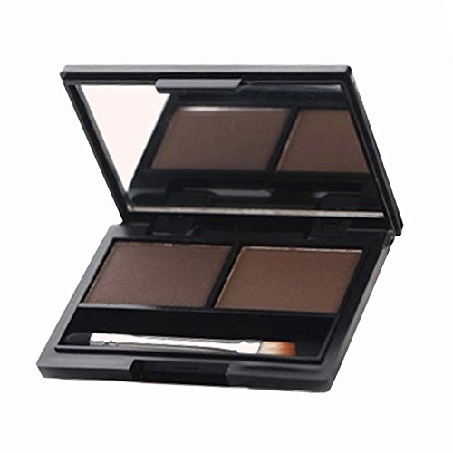 Bodermincer 2 Color Waterproof Eyebrow Powder Dark Brown+Dark Grey With Eyebrow Brush (Dark Brown+Light Brown)