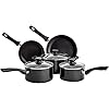 Amazon Basics 5-Piece Non Stick Induction Cookware Set - Including Frying Pan, Saucepan and Casserole with Lids, PFOA…
