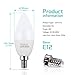 E12 LED Bulb 60Watts, Ambimall 6 Watt Candelabra Base Warm White 2700K 600Lumens, Chandelier Light Non Dimmable for Ceiling Fan(6 Pack)
