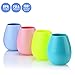 JYPC Silicone Wine Glasses Unbreakable Stemless Foldable Rubber Wine Cups for Traveling Camping Picnic Outdoor - Multicolor 12 oz (Set of 4)
