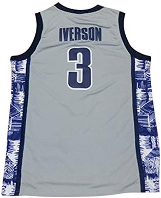 NEW 3 Iverson Mens College Basketball Jerseys Gray XXL