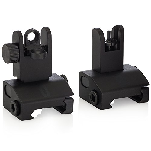 Chaos Ready Flip Up Iron Sights Spring Loaded Low Profile Back up Ironsights Designed for